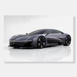 Futuristic Luxury Hypercar  Foam Board