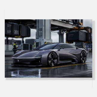 Futuristic Luxury Hypercar  Foam Board