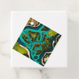 Futuristic Marshlands Favor Tags