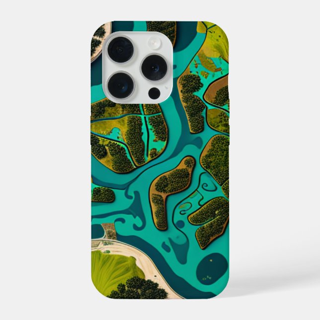 Futuristic Marshlands iPhone Case (Back)