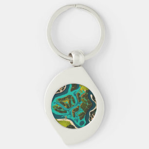 Futuristic Marshlands Keychain