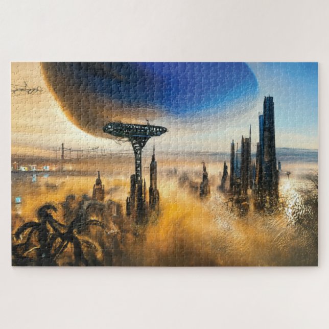 Futuristic Metropolis Jigsaw Puzzle (Horizontal)
