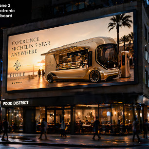 Futuristic Michelin Food Truck – Luxury Mobile Poster
