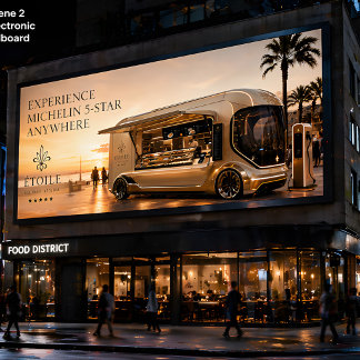 Futuristic Michelin Food Truck – Luxury Mobile Poster