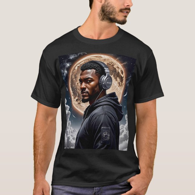Futuristic Moon Vibes Art Tee (Front)
