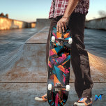 Futuristic Neon - Bold Abstract Geometric Skateboard<br><div class="desc">This skateboard deck showcases a striking futuristic design with neon colors and sharp geometric shapes. Perfect for skaters who love bold,  high-energy art,  this unisex deck combines a modern,  urban style with vivid color contrasts for a unique look on every ride.</div>