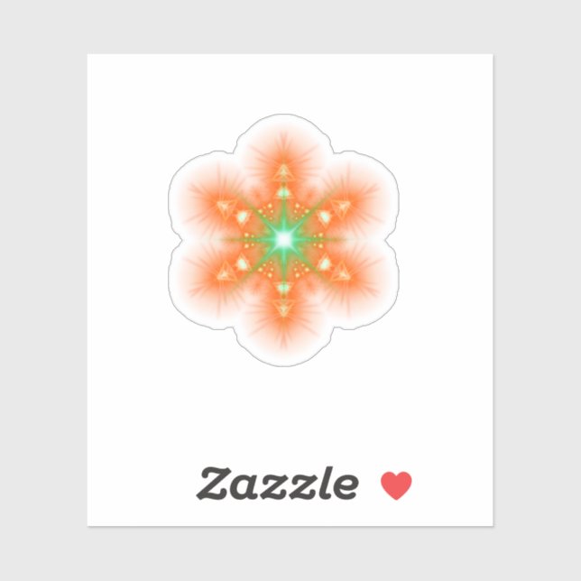 Futuristic Neon Glow Flower Graphic Sticker (Sheet)