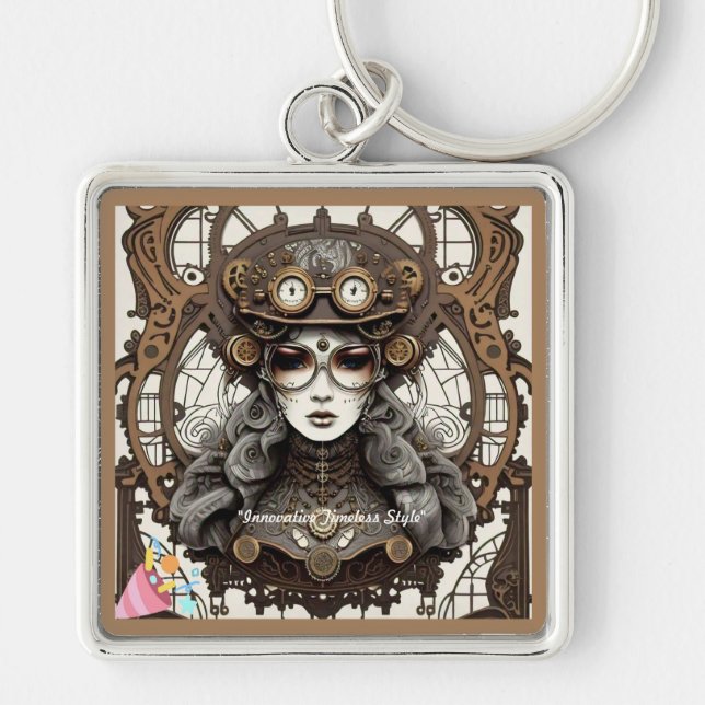 "Futuristic Nostalgia" Keychain (Front)