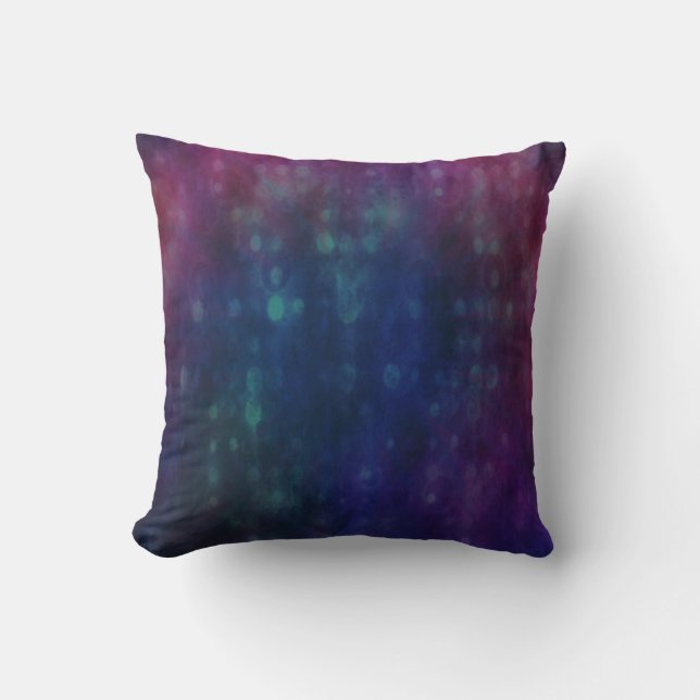 Futuristic Pattern in Red, Blue and Green Throw Pillow (Front)
