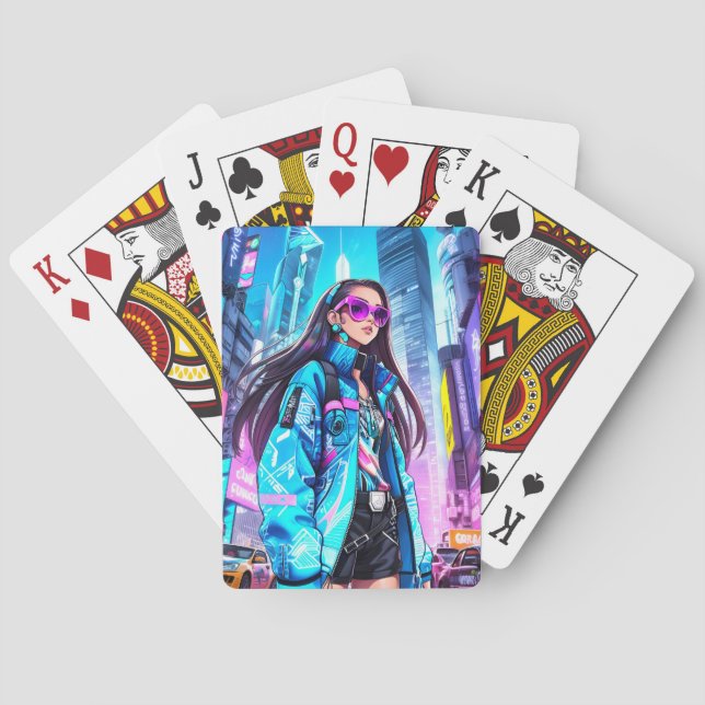 Futuristic Pop Star 0002 Poker Cards (Back)