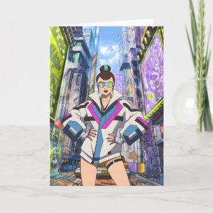 Futuristic Pop Star 0003 Thank You Card