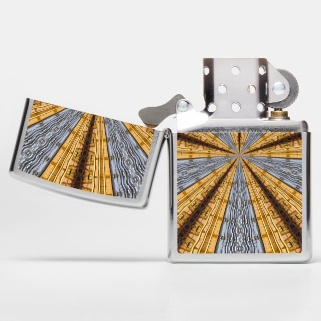 Futuristic Primitive Zippo Lighter (Opened)