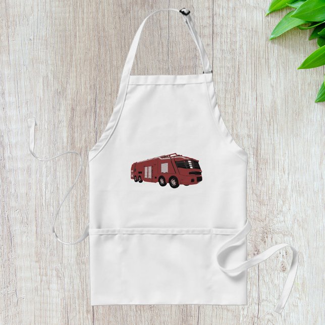 Futuristic Red Sci-Fi Command Vehicle Adult Apron (Creator Uploaded)