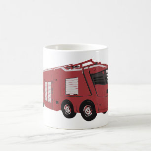 Futuristic Red Sci-Fi Command Vehicle Coffee Mug