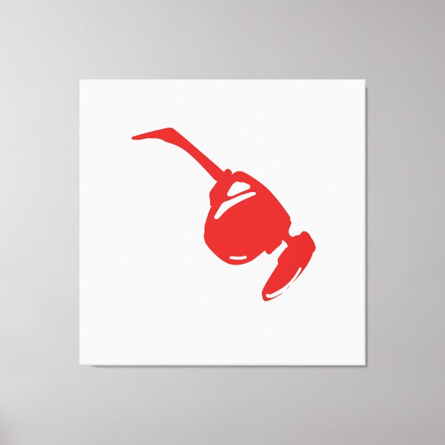 Futuristic Red Tech Desi.Bold and minimal digital  Canvas Print (Front)