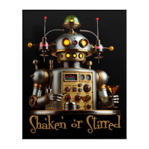 Futuristic Robot Bartender "Shaken or Stirred" Acrylic Print