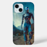 Futuristic Robot in Ancient Landscape iPhone 15 Case
