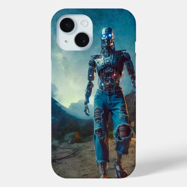 Futuristic Robot in Ancient Landscape Case-Mate iPhone Case (Back)
