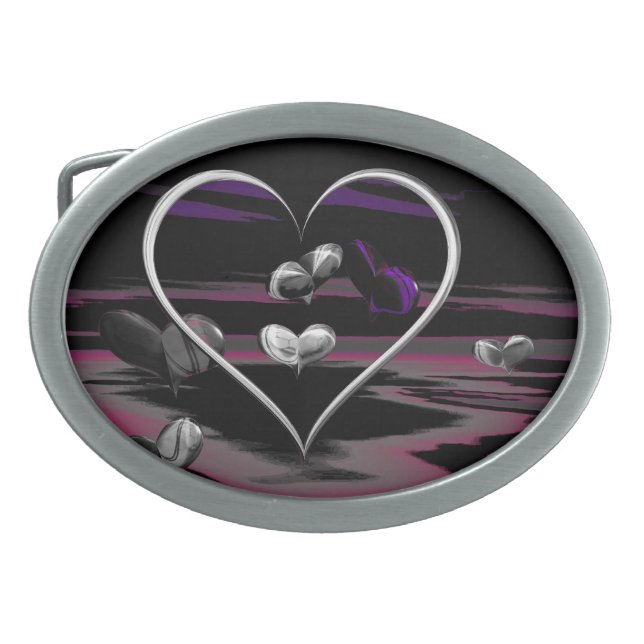 Futuristic Romance Belt Buckle (Front)