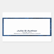 Futuristic Sci Fi Blue Border Author Book Plate