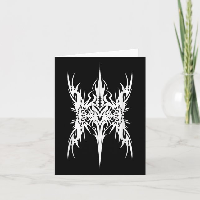 Futuristic Sigil Butteryfly Cyber Tattoo Cybersigi Card (Front)