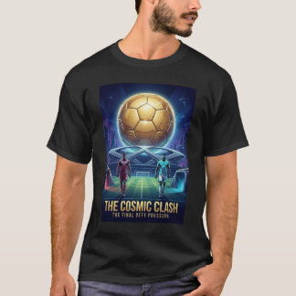 Futuristic Soccer Match Golden Ball Poster T-Shirt