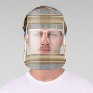 Futuristic Space Alien Helmet Mask I Come in Peace