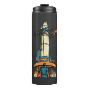 Futuristic Space Exploration Design Thermal Tumbler