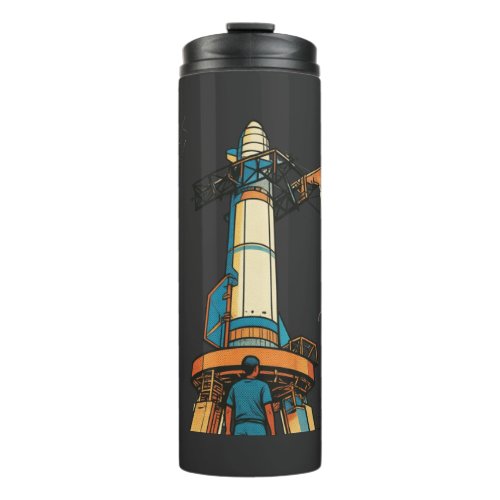 Futuristic Space Exploration Design Thermal Tumbler
