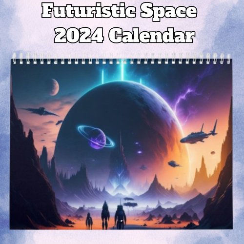Futuristic Space Landscape 2024 Calendar