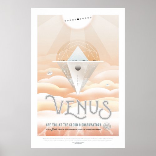 Futuristic Space Poster _ Venusian Observatory Art