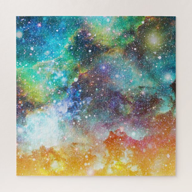Futuristic space, starry nebula background. jigsaw puzzle (Vertical)