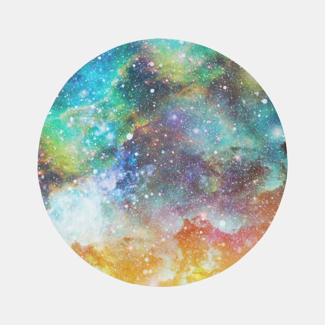Futuristic space, starry nebula background. rug (Front)