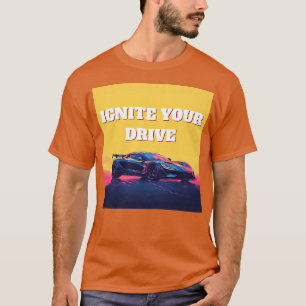 Futuristic Sports Car on Vibrant Artistic Gradient T-Shirt