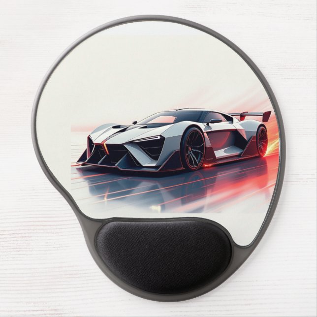 Futuristic Sports Car – Sleek AI-Generated Design  Gel Mouse Pad (Front)