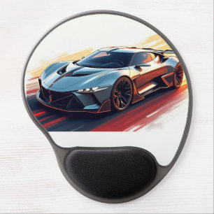 Futuristic Sports Car – Sleek AI-Generated Design  Gel Mouse Pad
