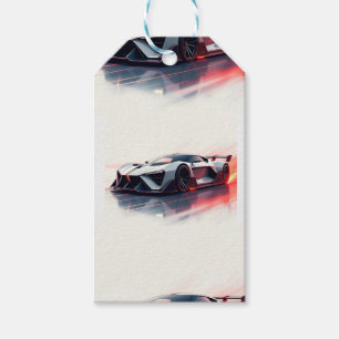 Futuristic Sports Car – Sleek AI-Generated Design Gift Tags