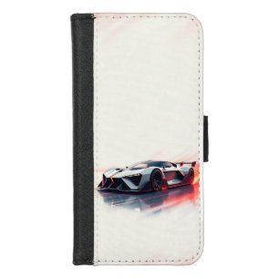 Futuristic Sports Car – Sleek AI-Generated Design iPhone 8/7 Wallet Case