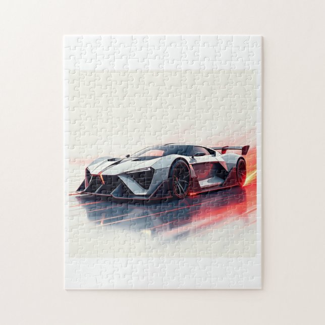 Futuristic Sports Car – Sleek AI-Generated Design  Jigsaw Puzzle (Vertical)
