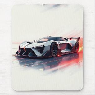 Futuristic Sports Car – Sleek AI-Generated Design Mouse Pad