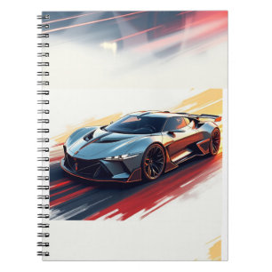 Futuristic Sports Car – Sleek AI-Generated Design  Notebook