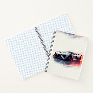 Futuristic Sports Car – Sleek AI-Generated Design Notebook