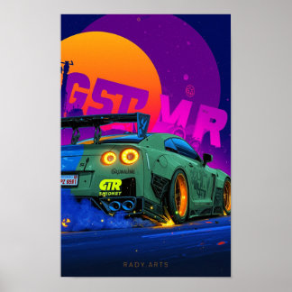 Futuristic Street Racer GTR Art Print