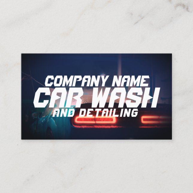 Futuristic style automotive  business card (Front)