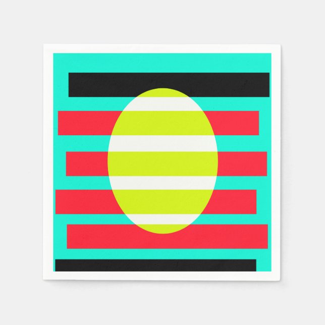 Futuristic sunset napkins (Front)