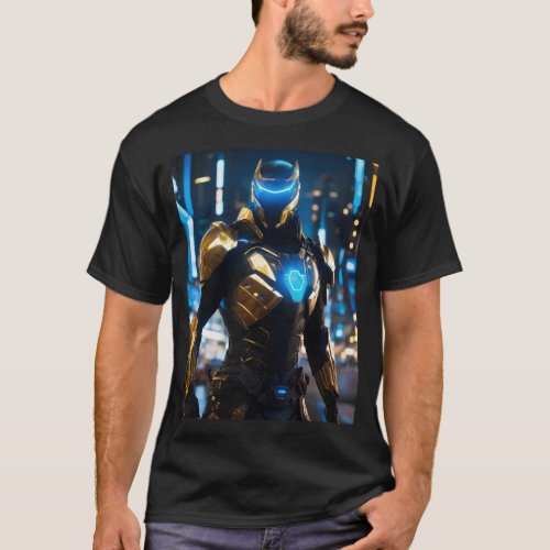 Futuristic superhero AND E COMICS T_Shirt