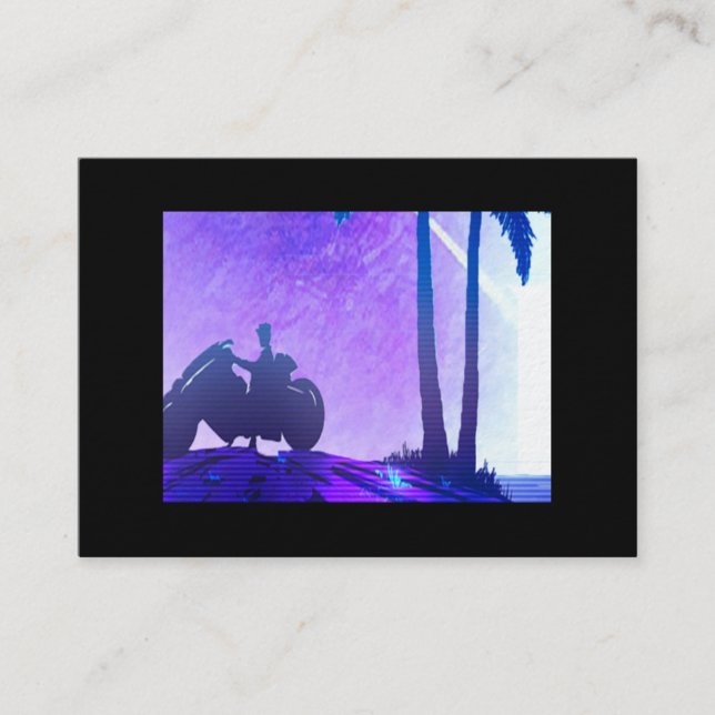  – Futuristic Synthwave Art Business Card (Front)