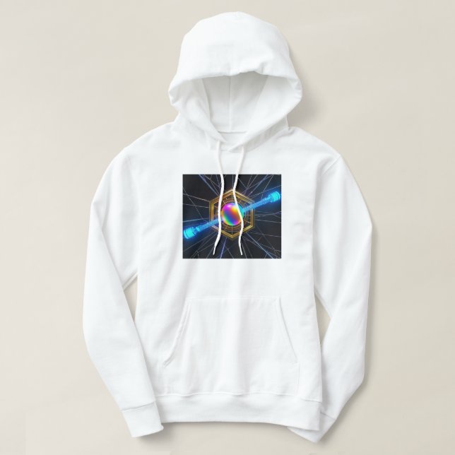 futuristic t-shirt   geometric art   sci-fi fashio hoodie (Design Front)