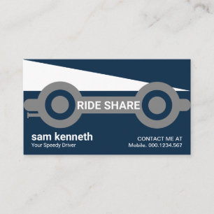 Futuristic Taxi Undercarriage Ride Share Driver Business Card