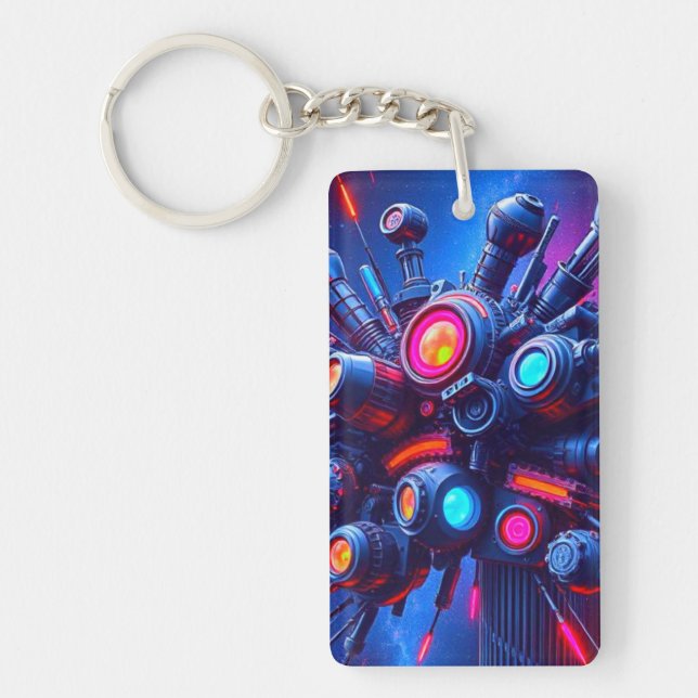 Futuristic Tech Orb Keychain | Accessory (Front)